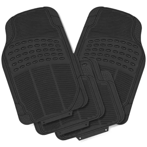 Produktbild WOLTU Universal Auto Fußmatten Gummimatten Gummi Matten Set Schwarz