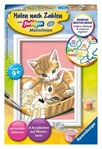 Ravensburger Malen nach Zahlen KATZENBABYS 8,5 x 12 cm