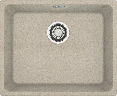 FRANKE Unterbauspüle KUBUS KBG 110-50 in BEIGE mit Zugknopfventil - Spülen - Hochwertiges Unterbaubecken aus Fragranit mit Sanitized®-Technologie für hygienische Sauberkeit und einfache Reinigung. Ideal für moderne Küchen.