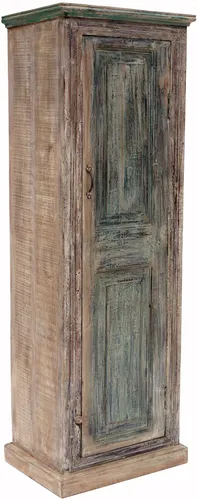 Schmaler Schrank mit 3 Fächern, antikweiß