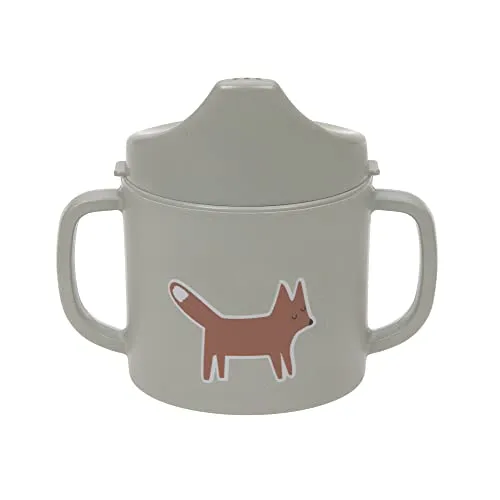LÄSSIG Kinder Trinklernbecher mit Henkel und abnehmbarem Deckel 150 ml/Sippy Cup Little Forest Fox
