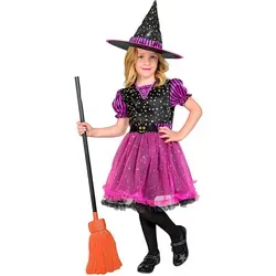 W WIDMANN MILANO Party Fashion - Kinderkostüm Hexe, inkl. Kleid und spitzen Hexenhut, ideal für kleine Zauberer und Märchenliebhaber