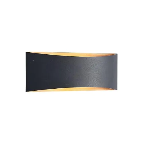 Arcchio LED Wandleuchte Jelle - Modern und elegant - Moderne LED-Wandleuchte aus Aluminium in Schwarz und Gold, mit blendfreier Lichtverbreitung für eine gemütliche Atmosphäre in Wohnräumen.