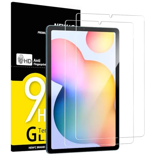 NEW'C 2 Stück, Schutzfolie für Samsung Galaxy Tab S6 Lite 2022/2020 10.4 Zoll, Panzer Schutz Glas Folie,9H Härte,HD Displayschutzfolie, 0.33mm Ultra-klar