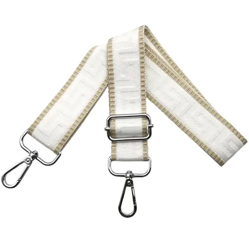 Schultergurt für Tasche Taschengurte zum Wechseln, Verstellbar Taschengurt Breit 3.8cm mit Silber Karabiner