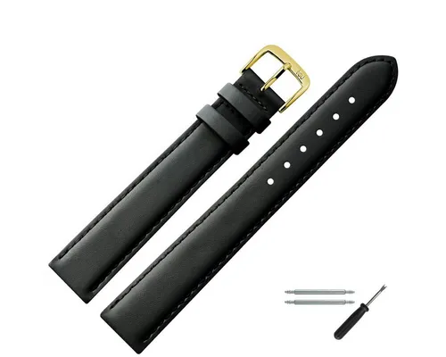 MARBURGER Uhrenarmband 22mm Leder XL Extra Lang