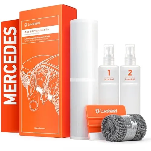 Luxshield Auto Einstiegsleisten Schutz für Mercedes Benz A-Klasse Limousine 4 (IV) V177 I 2019-2025 - Schutzfolie Autotür Zubehör Zierleisten Lackschutzfolie Transparent