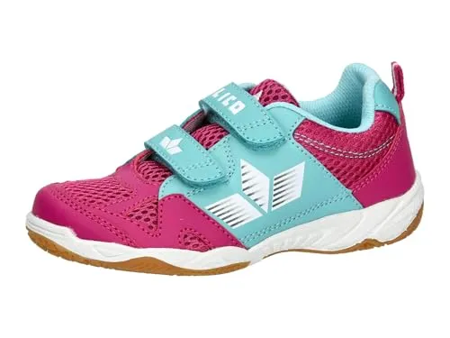 Lico Sport V Hallenturnschuhe, pink/türkis/weiß, 29 EU - Hallenschuhe für Mädchen, ideal für sportliche Aktivitäten mit rutschfester Sohle und bequemem Tragekomfort.