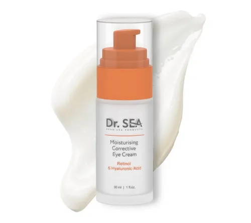 DR. SEA Augencreme Feuchtigkeitsspendende ausgleichende Augencreme Retinol Hyaluron, Mit Kollagen, Niacinamid, Grüntee und Traubenkernextrakt