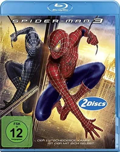 Spider-Man 3 [Blu-ray] - Actionreicher Superheldenfilm, freigegeben ab 12 Jahren, perfekt für Filmabende mit der Familie oder Freunden.