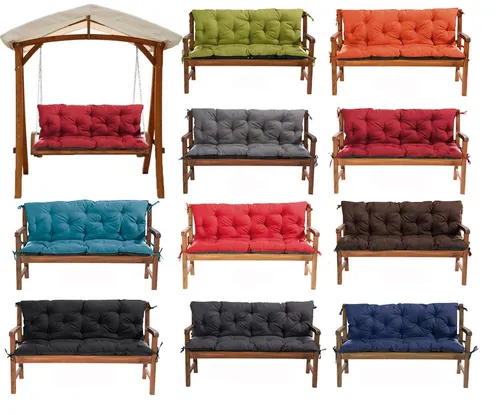 Mayaadi Home Auflagekissen für Gartenbank, Set in Blau - Auflagen & Polster – Hochwertige Gartenbankauflage mit integrierter Rückenlehne für optimalen Komfort, Maße: 100 cm x 50 cm x 60 cm.