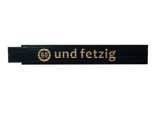 Zollstock 60 und fetzig 2 m schwarz Zollstock