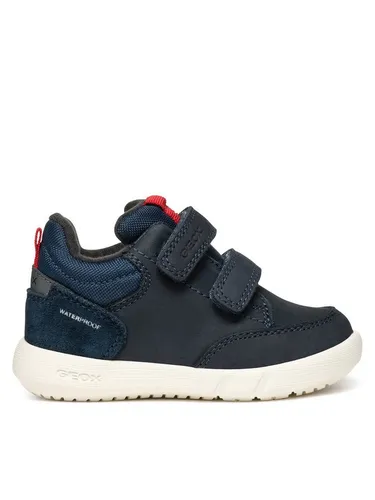 Geox Baby-Jungen B HYROO Boy WPF A Sneaker, blau, 20 EU - Lauflernschuhe für Jungen mit atmungsaktivem Obermaterial und praktischem Klettverschluss für einfaches An- und Ausziehen.