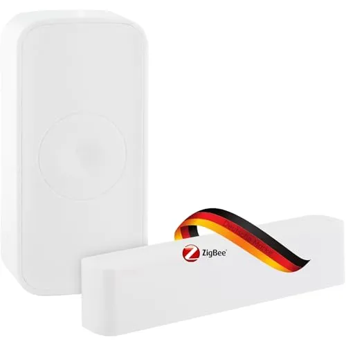 SCHWAIGER ZHS19 Türsensor Fenstersensor Fensteröffnungsmelder Türöffnungsmelder zum Kleben Sicherheit Smart Home Alarmsystem Einbruchschutz Diebstahlschutz Zigbee Batteriebetrieben