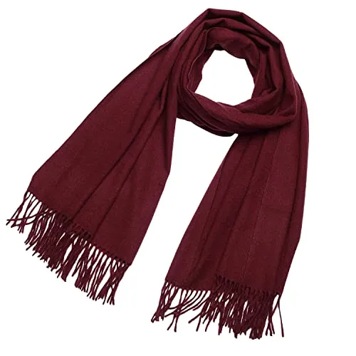 DonDon Damen Wollschal in rot von DonDon