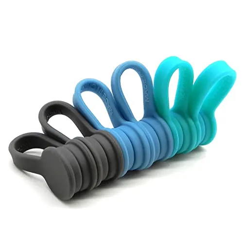 Xrkuu 6 Stück Magnetische Kabelbinder, Wiederverwendbare Silikon Kabelhalter & Kabelclips, Kabel Organizer Kabelgurte für Kabelmanagement, Ladegeräte & Kopfhörer, 3 Farben