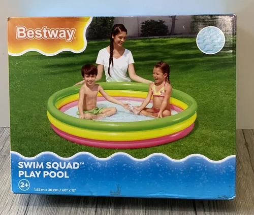 Bestway Planschbecken 152x30cm Summer Mehrfarbig 3 Luftringe(DK)