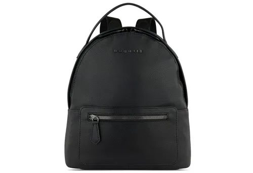 bugatti BELLA Rucksack, schwarz - Stylischer Rucksack aus hochwertigem Rindleder, ideal für den Alltag mit geräumigem Hauptfach und stufenlos verstellbaren Schultergurten.