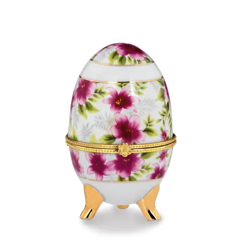 farbige Porzellan Osterei-Dose & Deckel - Dekodose 10 cm Osterdeko Bonboniere