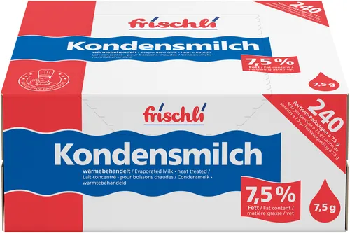 Frischli Kondensmilch 7,5% feiner Geschmack und hohe Weißkraft 1800g