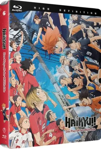 Crunchyroll Blu-ray Haikyu!! - Das Play-Off der Müllhalde - Steelbook - Erlebe die packenden Matches von Haikyu!! in hochwertigem Steelbook-Format. Mit deutscher Sprache und FSK 12, ideal für Fans von Sport-Anime!