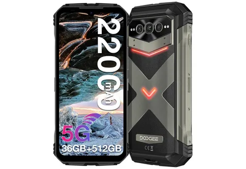 DOOGEE V MAX PLUS Smartphone - 6.58 Zoll, 512 GB, 5G, 22000 mAh - High-End Smartphone mit 32 MP Kamera, 36 GB RAM und beeindruckendem 22000 mAh Akku für langanhaltende Nutzung. Perfekt für Multimedia und Gaming.