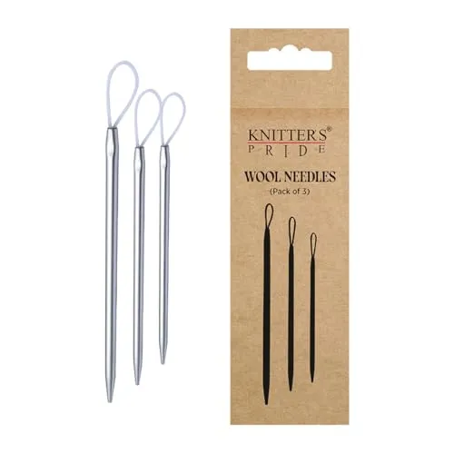 Knitter's Pride Wollnadel-Set, 3-teilig, silberfarben