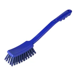 haug bürsten KG Haug Stielbürste, 400 x 48 x 70 mm, Handbürste mit langem Griff, Komplettfarbe: blau FC89002