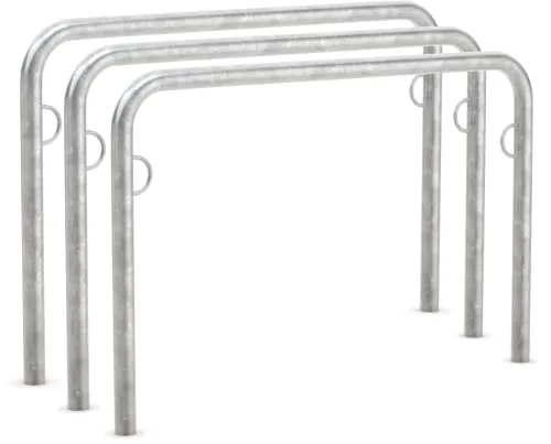 Fahrradanlehnsystem Trust 30 | 3er Pack | 1250mm | mit Ringösen | für 2 Fahrräder - Stabiler Fahrradständer für 2 Fahrräder im praktischen 3er Pack. Robuste Stahlrohrkonstruktion, verzinkt, ideal für die sichere Abstellung. Maximale Sicherheit gegen Beschädigung und Diebstahl.