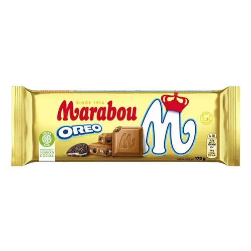 Marabou Oreo 170g | Schwedische Milchschokolade mit Keks-Stückchen