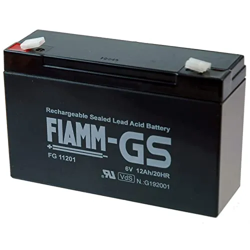 FIAMM Bleiakku FG11201 6,0 Volt 12 Ah mit 4,8mm Steckanschlüssen
