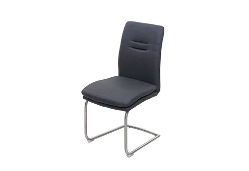 CHEFGASTRO Esszimmerstuhl Dunkelgrau Freischwinger 92x47x57cm