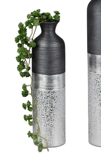 formano Dekovase Luxor, Farbe: Silber, Motiv: Relief in silber von formano