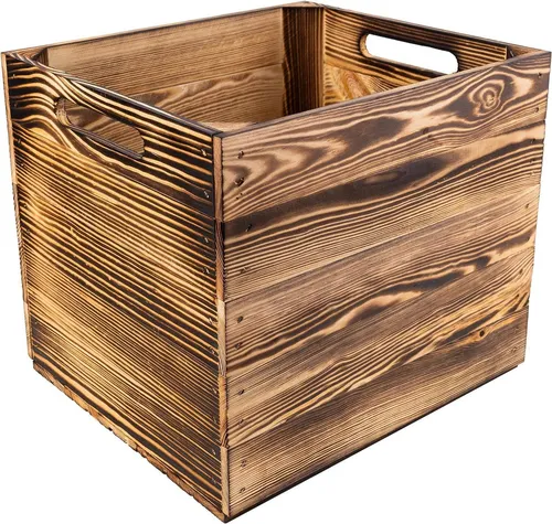Creative Deco Holzkiste Holzbox passend für alle Kallaxregale 33 x 37 x 33 cm (1 St), Geschliffenes Holz Aufbewahrungsbox Regalbox Spielzeugkiste