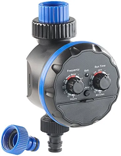 Royal Gardineer Bewässerungstimer: Elektronische Bewässerungsuhr für optimalen Garten - Bewässerungscomputer, programmierbar bis 7 Tage im Voraus, ideal für sorgenfreies Gießen während des Urlaubs. Wetterfest und einfach zu bedienen.