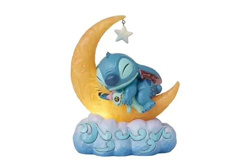 Disney Traditions Stitch and Scrump On Light up Moon Figurine