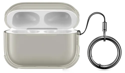 kwmobile Hülle für Apple Airpods Pro 3 Case - TPU Silikon Schutzhülle - Kopfhörer Cover - Transparent Schwarz