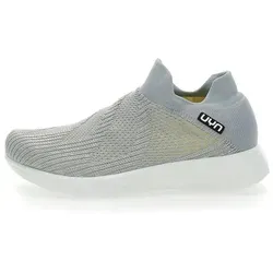 UYN Free Flow Metal Herren Sneaker 45 - Laufschuhe in silbergrau, ohne Schnürsenkel für einfaches An- und Ausziehen, ideal für sportliche Aktivitäten und den Alltag.