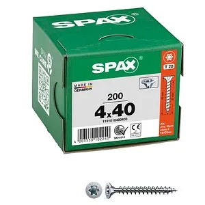 SPAX Universalschrauben T20 Senkkopf WIROX 1191010400403 4 mm x 40 mm, 200 St.