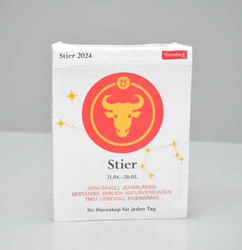 Harenberg Stier Sternzeichenkalender 2024 Tischkalender mit täglichem Horoskop