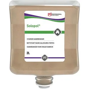 SC Johnson Deb Stoko Solopol Handreiniger 2 l - Flüssig-Handseife mit starker Waschkraft, pH-hautneutral und ideal für industrielle Anwendungen zur Entfernung von Öl, Fett und Ruß.