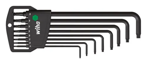 Wiha Winkelschraubendreher-Satz 8tlg. T 9-40 Kugelkopf - Winkelschraubendreher-Set mit Kugelkopf, ideal für schwer zugängliche Schrauben und präzises Arbeiten.
