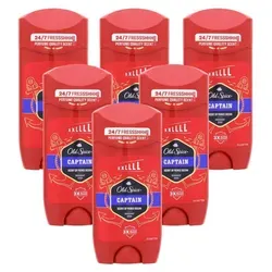 Old Spice Captain Deostick XXL 6 x 85ml für Männer - Der Old Spice Captain Deostick bietet 24/7 Frische und zuverlässigen Schutz vor Körpergeruch. Aluminiumfrei und ohne Rückstände auf der Kleidung – für einen gepflegten Auftritt. Ideal für alle Hauttypen!