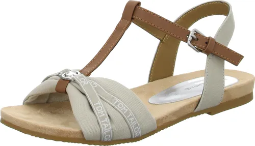 Tom Tailor Damen Sandale 5390220008 - Beige, 41 EU - Wanderschuhe mit schlichtem Riemchen-Design, ideal für stilvolle Wanderungen und Freizeitaktivitäten.