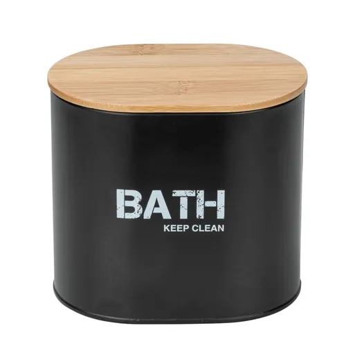 WENKO Badbox mit Deckel Gara Schwarz, aus Stahl