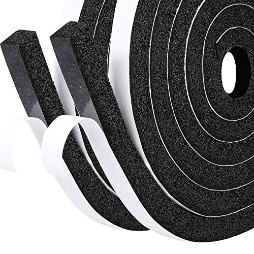fowong Dichtungsband Selbstklebend Moosgummi Selbstklebend 12mm(B) x12mm(D), Große Elastizität Schaumstoffband für Fenster&Türen Isolierung, Schalldämmend, Luftdicht, Gesamtlänge 4 m