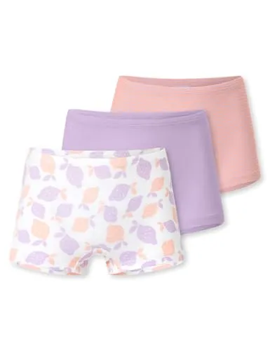 Schiesser Mädchen 3er Pack Unterwäsche Shorts in lila von Schiesser