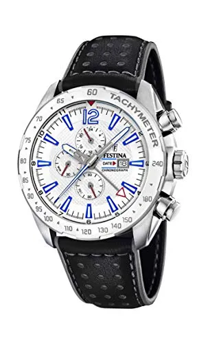 Festina HerrenArmbanduhr Chronograph Quarz Leder F20440/1