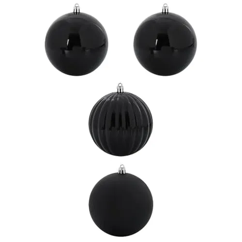 vidaXL Weihnachtskugel-Set 4-Tlg Schwarz XXL 42018859