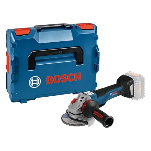 Bosch Professional 18V Akku Winkelschleifer GWS 18V-10 PSC - Leistungsstarker 18V Winkelschleifer mit bürstenlosem Motor, ideal für kabelloses Arbeiten. Höchster Anwenderschutz durch KickBack Control und Intelligent Brake System.